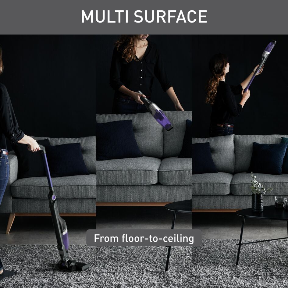 Tefal Xtrem Compact 2-in-1 Handstick Vacuum Cleaner TY1238 Lightweight, Ultra-Compact, Self-Standing, All Floor Types, 40-MinuteBattery