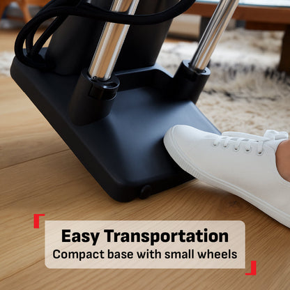 Tefal All-in-One Ironing IXEO+ Garment Steamer QT1510 - Powerful Steam, XL Water Tank, Easy-Carry, Removable Base, Fast Heat-up,?ÿAttached?ÿWheels