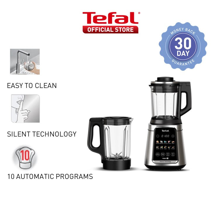 Tefal Ultrablend Silence Heating High Speed Blender BL98SC - 2000W, Hot & Cold, Silent Tech, Removable blades,GlassJar