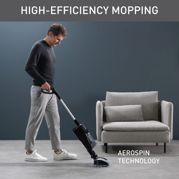 Tefal X-Combo Cordless 2-in-1 Handstick Vacuum & Spin Mop Cleaner GF3039  Smart Aerospin Technology, Ultra-Lightweight, High Suction, Easy Maintenance, 60-Minute Battery