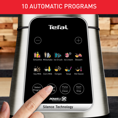 Tefal Ultrablend Silence Heating High Speed Blender BL98SC - 2000W, Hot & Cold, Silent Tech, Removable blades,GlassJar