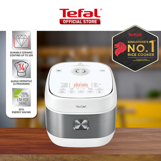 Tefal Rice Master Induction Fuzzy Logic Rice Cooker 1.5L RK8131 ƒ?? 14 Programs, 8 Cups, 1.5mm Ceramic Spherical Pot