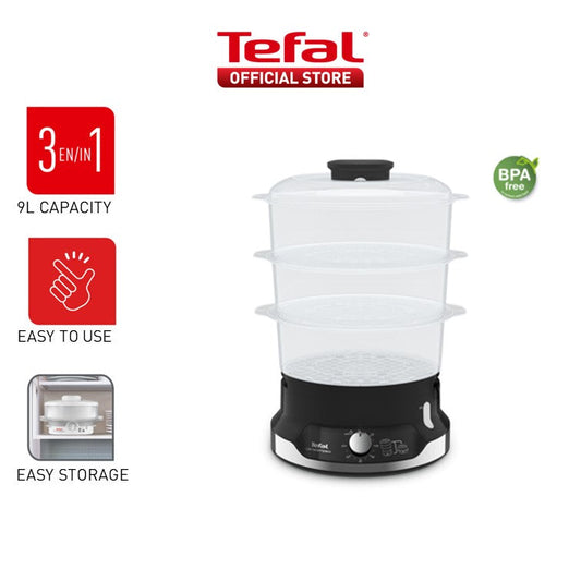 Tefal Ultracompact Steamer Practical Capacity 3 Tier 9L VC2048