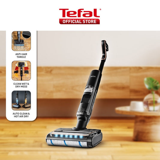 Tefal X-Clean 7 Wet & Dry Handstick GF5736 2-in-1 Vacuum & Wash, 180 Lay-Flat, Self-Clean + Hot Air Dry, Powerful 250W